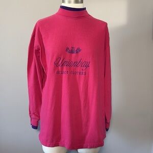 Unionbay VINTAGE Medium Embroidered 2 Tone Long Sleeve Shirt